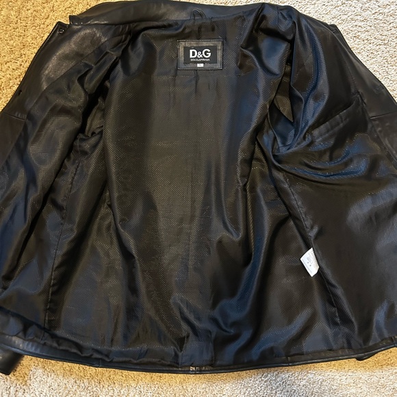 Dolce & Gabbana Men's Black Leather Shirt Jacket - Picture 12 of 12